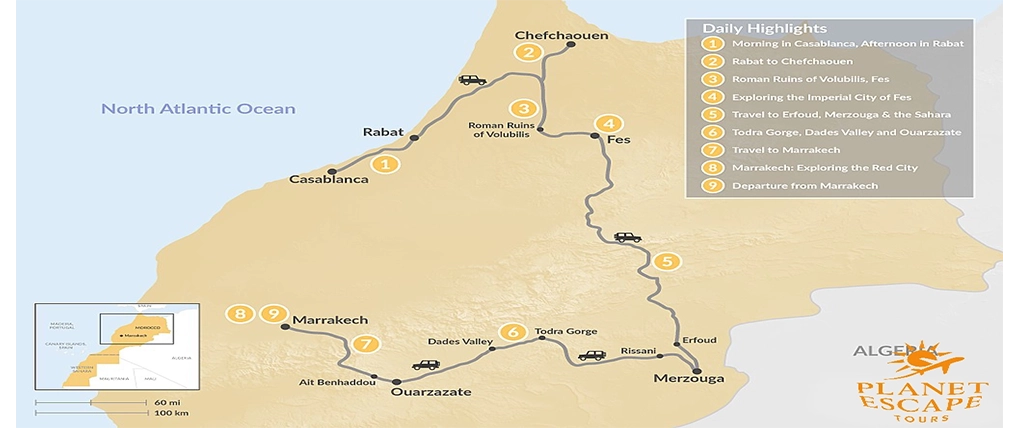 Morocco Casablanca to Marrakech - 9 Days